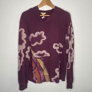 Pullover Shirt w Hood and Pocket & Rainbow Design